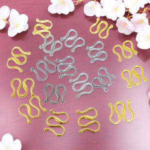 Grosir aksesori konektor jepit baja tahan karat bentuk S gesper ujung konektor untuk pembuatan perhiasan gelang kalung - Product Image 4