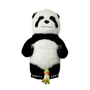 विज्ञापन प्यारा inflatable पांडा कॉस्टयूम mascots वयस्क inflatable पांडा कॉस्टयूम