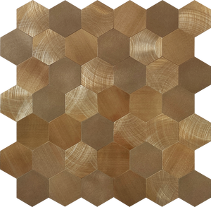 Le best-seller Carreau métallique hexagonal en cuivre à décoller et coller Carreaux muraux auto-adhésifs pour une transformation sans effort du style de la maison - Product Image 1
