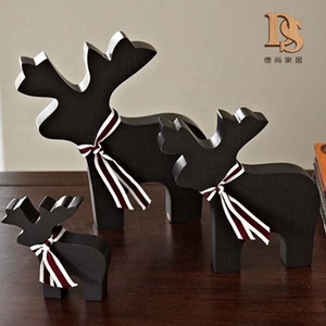 Pièces de décoration en <span class=keywords><strong>bois</strong></span> découpé, 12 pièces, bibliothèque, bureau, <span class=keywords><strong>cerf</strong></span>, cadeau de noël, ornement Animal en <span class=keywords><strong>bois</strong></span> - Product Image 5