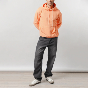 Premium Quality 100% Cotton Winter Pullover <b>Hoodie</b> For Men Hot Selling Regular Fit Solid Color Fleece Pullover Casual <b>Hoodie</b> - Product Image 3