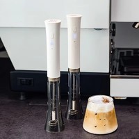 Mousseur à lait électrique Cedar Space, portable, rechargeable par USB, avec 2 fouets interchangeables pour café, latte, cappuccino