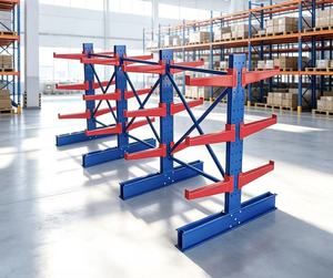Cantilever Racks Steel Double-Sided Blue Powder Coated 6000mm Height 1800mm Arm Length Space Saving Warehouse <b>Storage</b> <b>System</b> - Product Image 2