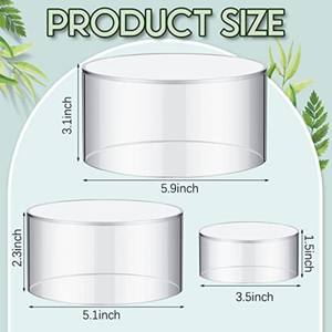 Прозрачная Круглая полка для подставки с полым дном для настольного ювелирного дисплея - Product Image 2