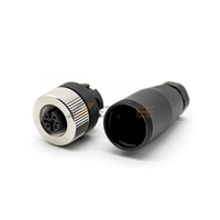 Connecteur femelle M12 3 broches, codage A, câblable sur site, fiche droite M12-3 PG7 PG9