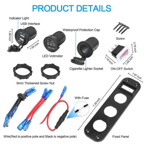 Bảng chuyển đổi biển 12V ATV UTV ON-OFF chuyển đổi bảng điều chỉnh đa chức năng chuyển đổi bảng điều khiển hệ thống điện cho xe Thuyền biển RV DIY Kit - Product Image 5