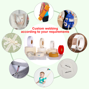 Tùy chỉnh in bông vải cuộn liên màu đôi xương cá Twill Đồng bằng dải dệt 3D Sọc ràng buộc thiên vị Băng hình ống - Product Image 4