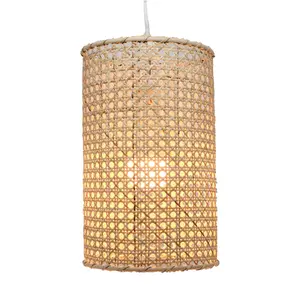 Modern Handmade Wicker Rattan Bamboo Hanging Lamp Retro Simple Creative Design Lighting For Home