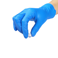 Gants en nitrile jetables de haute qualité, non stériles, bleu foncé, sans poudre, pour examen médical et manipulation alimentaire, 100 pièces/boîte