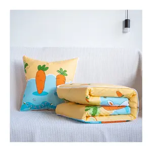 Multi-functional Pillow Quilt Zipper Cushion cover Airline Blanket Quilt low MOQ
