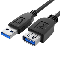 Cable de extensión USB 3,0 macho a hembra-Cable DE DATOS USB largo para computadora Unidad flash USB Ratón y teclado