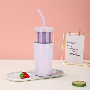 Tasse thermos Youka à double usage Paille de séparation du thé sous vide à double couche en acier inoxydable 304 Portable pour voyage tasse à café en plein air - Product Image 5