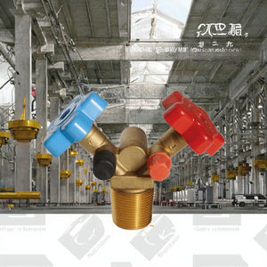 Válvula de seguridad manual de doble conexión tipo Y de latón QF-13Y A/B/K de alta calidad para cilindros de gas refrigerante con estructura de control manual - Product Image 3
