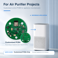 Carte de circuit imprimé (PCBA) de contrôle de purificateur d'air personnalisé, conception OEM/ODM de matériel et micrologiciel pour les fabricants d'appareils électroménagers