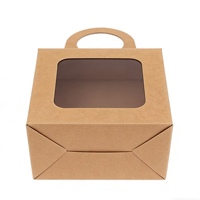 Boîtes suspendues en papier kraft sur mesure avec fenêtres découpées pour macarons, biscuits et autres friandises
