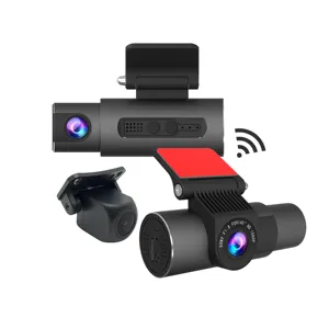Nieuwe Aankomst Dashcam 3 Kanalen Voor + Binnen + Achterzijde 2K + 1K + 1K Dvr Autocamera Ingebouwde Wifi Dashcam