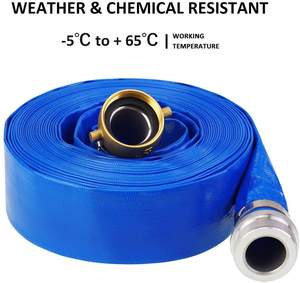 <strong>2</strong>" <strong>X</strong> 50ft Plastic Reinforced Water Lay Flat Discharge <strong>Hose</strong>, 90psi PVC Layflat Water Irrigation <strong>Hose</strong> With Assembly-Camlock - Product Image 3