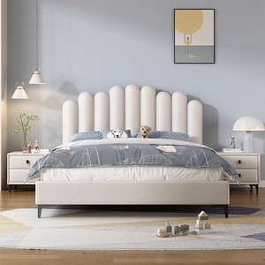 <span class=keywords><strong>Cama</strong></span> <span class=keywords><strong>de</strong></span> princesa blanca estilo Crema para niños, <span class=keywords><strong>cama</strong></span> <span class=keywords><strong>de</strong></span> princesa para niñas, <span class=keywords><strong>cama</strong></span> individual <span class=keywords><strong>de</strong></span> 1,5 metros, bolsa suave <span class=keywords><strong>de</strong></span> cuero, <span class=keywords><strong>respaldo</strong></span>, diseño moderno Simple para - Product Image 1