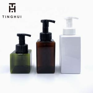 Dispensador de Jabón Espumoso de 15 oz, Recargable, Botella de Plástico Vacía con Bomba para Jabón Líquido para Manos, para Baño, Color Ámbar Marrón, 450 ml - Product Image 2