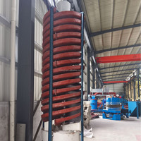 Séparateur gravimétrique à spirale pour le traitement du minerai d'étain, fonctionnant avec une table vibrante