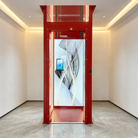 Ascenseur domestique sans engrenages en acier inoxydable, taille personnalisée avec porte coulissante, installation facile pour maison privée