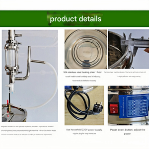 Destilador <span class=keywords><strong>de</strong></span> agua multifuncional automático comercial, máquina <span class=keywords><strong>de</strong></span> extracto <span class=keywords><strong>de</strong></span> aceite esencial para prensadores <span class=keywords><strong>de</strong></span> aceite <span class=keywords><strong>de</strong></span> aceites esenciales <span class=keywords><strong>de</strong></span> rosa <span class=keywords><strong>de</strong></span> Romero - Product Image 4