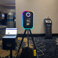 Tripod iPad DSLR Photo Booth dari Gudang USA/CA/UK, Tinggi Dapat Disesuaikan untuk Anak-Anak dan Dewasa, Mendukung Cetak Instan untuk Sewa Pesta dan Acara