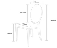 Chaises de mariage modernes de luxe à dossier rond en métal doré pour événements et fêtes – Chaises de mariage en acier inoxydable très vendues