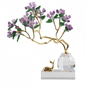 Décor exquis en cristal et métal violet: une <span class=keywords><strong>fusion</strong></span> de symbolisme d'élégance et de prospérité-Élevez votre espace - Product Image 2