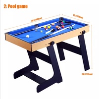 Tables de jeu multifonctionnelles pliables miniatures en gros, tennis, billard, divertissement, football, 4 en 1