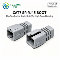 CAT7 SR RJ45 Boot Flip-Top Buckle Strain Relief Anti-Bending Protection Perakitan Cepat Bahan PC untuk CAT6A/CAT7/CAT8 Terlindungi