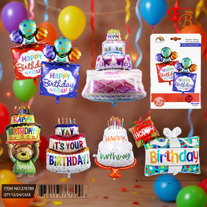 Globos de Aluminio con Forma de Pastel de Cumpleaños EB de 41 Pulgadas, Decoración para Fiestas de Cumpleaños Infantiles - Product Image 2