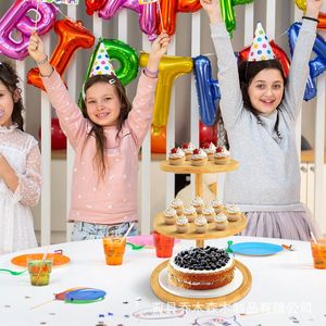 Wooden Cupcake Storage Rack <b>3</b> <b>Tier</b> Round Durable Birthday Party <b>Cake</b> Holder Dessert Display <b>Stand</b> - Product Image 1