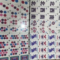 160 pièces de Mahjong américain en acrylique luxueux, tuiles violettes « Lucky Rabbit » en cristal, écologiques et portables, cadeau de divertissement
