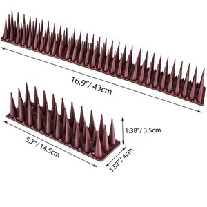 Púas de plástico para pájaros de 43 cm, paquete de 12, para balcón, techo, disuasorio para pájaros y gatos, protección ecológica - Product Image 2