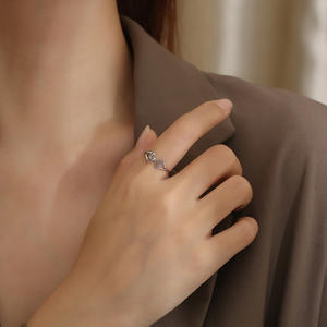 Women's Hollow Butterfly <b>Titanium</b> Steel <b>Ring</b> Rose Gold Daily Wear Fashion Jewelry - Product Image 3