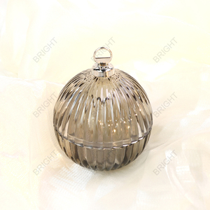 Nhà Máy Mới Phong Cách Phun Màu Vòng Giáng Sinh Người Giữ Ngọn Nến 3Oz 6Oz 13Oz Trang Trí Nến Thủy Tinh Tàu Với Hộp - Product Image 3