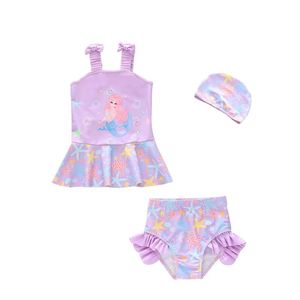 ชุดว่ายน้ำกันน้ำสำหรับเด็กหญิงอายุ 10 ปีและวัยรุ่น ชุดชายหาดลายการ์ตูน - Product Image 2