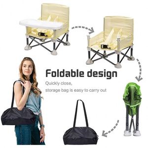 Silla de Comer Portátil Plegable para Bebés, con Cinturón de Seguridad, Multifuncional, de Tela Oxford y Aluminio, Asiento Cómodo para la Alimentación Infantil - Product Image 4