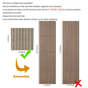 Pannello Acustico Akupanel Fonoassorbente a <span class=keywords><strong>Doghe</strong></span> in Legno Noce Rovere Impermeabile Naturale per Decorazione Murale - Product Image 2