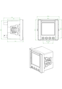 Acrel apm520 ba giai đoạn bốn dây 96*96 Mét mạng thông minh mét với IEC tiêu chuẩn quốc tế cho hệ thống cung cấp điện - Product Image 4