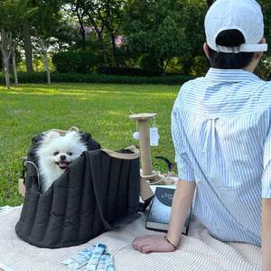 Direct Factory Foldable Portable Cat <b>Dog</b> <b>Kennel</b> Soft Dual Purpose Carrier Bag with Cotton Pad Zipper Closure Special Car Travel - Product Image 3