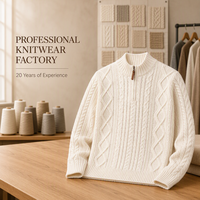 Pull rayé à col zippé pour homme, 100% coton tricoté, style décontracté chic, fabricant OEM ODM, vente en gros, faible MOQ