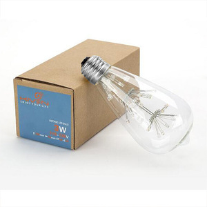 Edison rétro lumière chaude ampoule LED E27 vis étoiles complètes éclairage Globe transfrontalier alimentation ca ampoule à filament - Product Image 5