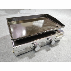 Gril à gaz professionnel pour barbecue à 3 brûleurs avec plaque chauffante latérale pour barbecue <span class=keywords><strong>Plancha</strong></span> pour fournitures d'hôtel et de restaurant - Product Image 3