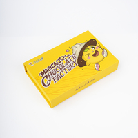 Boîte cadeau personnalisée à fermeture magnétique à rabat, couleur jaune, boîte d'emballage pour chocolat avec plateau en plastique