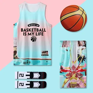 Custom Stitched Jersey Basketball Youth Men Design Logo Color Blank Team School Uniforms Basketball Wear