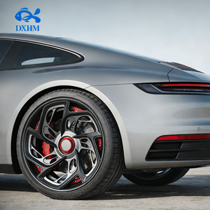 Rines Negros y Rojos Mecanizados de 20 21 22 23 24 Pulgadas, 21x10J 5x114.3, 5 Orificios, Rines de Aleación Forjados Personalizados para Autos Deportivos de Carreras y Sedanes - Product Image 4