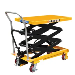 cheap Mobile Electric Lift Portable Manual Hydraulic high load flat heavy trolley Lifter made in China Lifting platform car