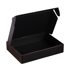 Personalisierte Beidseitig Bedruckte Schwarze Papierbox Maßgefertigte Versandboxen für Kleidung Faltbare Schuhbox - Product Image 2